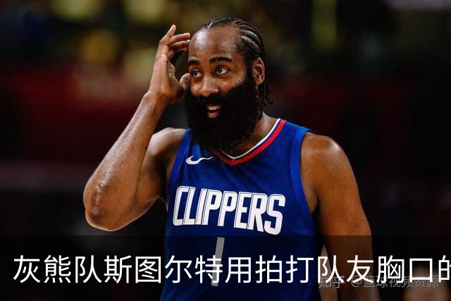 灰熊队斯图尔特用拍打队友胸口的方式，庆祝球队取得5胜0负的战绩